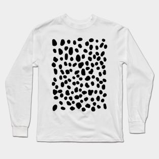 Dalmatian Spots (Black/White) Long Sleeve T-Shirt